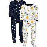 Gerber Baby Boys' 2-Pack Footed Pajamas, Blue Earth, 24 Months