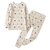 Owlivia 100% Organic Cotton Baby Long Sleeve Pajama Sets, Toddler Boy Girl 2-Piece Sleepwear（12-18 Months, Mini Bears