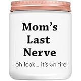 Gifts for Mom from Daughter Son, Best Mom Gifts, Funny Birthday Gifts for Mom Mother Women, Mothers Day Gifts, Thanksgiving Gifts, Christmas Gifts, Moms Last Nerve Scented Candle Gift