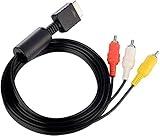 PS2 PS3 AV Cable, AV to RCA Cord for PlayStation 2 3 /PS2/PSX/PS3 Slim (6FT)