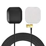 Bingfu Car GPS Antenna SMA Male Waterproof Active GPS Navigation Antenna for Car Stereo Radio Head Unit GPS Navigation System Modem Vehicle Tracker Real Time Monitor Security Camera IoT Router Gateway