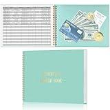 HAUTOCO Accounting Ledger Book for Small Business Bookkeeping Home Budget Tracking with 2 Storage Pouch, Accounting Log Journal Personal Money Ledger Expense Tracking Notebook 10.1 x 7.8'', Blue