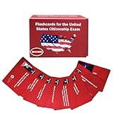 US Citizenship Flash Cards 2025, 3.5”x2.5” Flashcards for The United States Citizenship Exam, Naturalization Test Study Guide American Civics 100 USCIS Questions and Answers Flashcards
