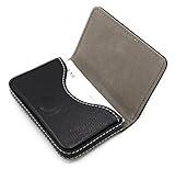 RFID Blocking Wallet - Minimalist Leather Business Credit Card Holder - Black