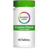 Rainbow Light Counter Attack Immune Support, Dietary Supplement Provides Immune Support, With Vitamin C, Zinc and 3 Targeted Herbal Blends, Vegan and Gluten Free, 90 Count