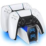 OIVO PS5 Controller Charger, 2H Fast Charger with 2 Cable Types, PS5 Charging Station for PlayStation 5 Controllers P4 Interactive Figure