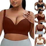 Deals+of+The+Day Clearance Lightning+Deals of Today Prime Shapedly Back Smoothing Push-Up Bra Plus Size Sexy Fashion Deep Cup No Wire Push Up Bra Coffee
