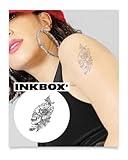 Inkbox Temporary Tattoos, Semi-Permanent Tattoo, One Premium Easy Long Lasting, Water-Resistant Temp Tattoo with For Now Ink - Lasts 1-2 Weeks, Beauty in Chaos, 4 x 4 in