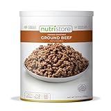 Nutristore Freeze Dried Ground Beef | Pre-Cooked Hamburger Meat for Backpacking, Camping, Meal Prep | Long Term Survival Emergency Food Supply | 25 Year Shelf Life | Bulk #10 Can | Made in USA