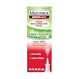 Mucinex Sinus-Max Severe Nasal Congestion Relief Sinus & Allergy Nasal Spray, 0.75 Fluid Ounce