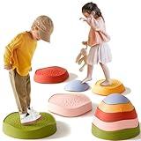 Tiny Land Stepping Stones for Kids, 5pcs Non-Slip Toddler Stepping Stones, Sensory Stepping Stones for Promoting Toddler's Balance & Coordination Skills, Stepping Stones for Toddlers 3-5