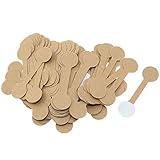 Lind Kitchen 100 Pieces Jewelry Display Cards Labels Ring Sticker Hangtags, Blank Brown Paper Price Tag Labels, Round