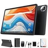 Android 14 Tablet 2025 Latest 11 Inch Tablets, 128GB+16(8+8 Expand)GB/512GB Expandable, Dual 4G Cellular with Octa-Core Processor, 2 in 1 Tablet with Keyboard, 21MP Camera/8000mAh Battery/GPS/5G WiFi