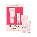 The Face Shop Rice Water Bright Vegan Double Cleanse Trial Set, Travel Size, Foaming Cleanser & Mini Cleansing Oil, Korean Skin Care, Gentle Face Cleanser & Pore Control, Moisturizing Makeup Remover