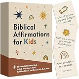 Biblical Affirmations for Kids, 62 Scripture Cards for Children, Christian Gifts For Kids, Bible Study, Kids Encouragement Cards, Kids Bible Affirmation Cards, Religious Spiritual Gift for Children