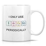 Retreez Funny Mug - I Only Use Sarcasm Periodically Chemist Chemistry Student Teacher Periodic 11 Oz Ceramic Coffee Mugs - Funny, Sarcastic, Inspirational birthday gifts for friends, coworkers dad mom