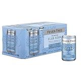 Fever Tree Club Soda Club Soda - Premium Quality Mixer - Refreshing Beverage for Cocktails & Mocktails. Naturally Sourced Ingredients, No Artificial Sweeteners or Colors - 150 ML Cans - Pack of 8