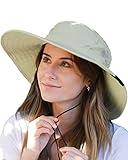 Tirrinia Large Boonie Cap for Women, Sun Protection Extra Wide Hard Brim Sun Hat, Fishing Safari Hiking Cap for Outdoor Adventures