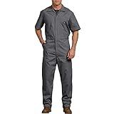 Dickies mens Short-sleeve overalls and coveralls workwear apparel, Gray, Large US