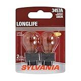 SYLVANIA - 3457A Long Life Miniature - Amber Bulb, Ideal for Park and Turn Lights (Contains 2 Bulbs)