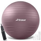 Trideer Yoga Ball - Exercise Ball for Workout pilates Stability - Anti-Burst and Slip Resistant for physical therapy, Birthing, Stretching & Core Workout, Office Ball Chair, Flexible Seating, Home Gym