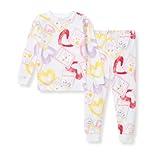 Burt's Bees Baby Baby Girl's Kids Pajamas, Tee and Pant 2-Piece Pj Set, 100% Organic Cotton, Bee Mine