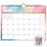 Lbylyhxc 2025-2026 Calendar - Includes January 2025 to June 2026 -18 Monthly Wall Calendar 2025-2026, 11 x 8.5 Inches.Thick Paper with Julian Dates and Block for New Year and Christmas Presents (Wall Calendar Colorful)