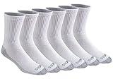 Dickies Men's Dri-tech Moisture Control 6-Pack Comfort Length Crew Socks, Shoe Size: 6-12