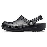 Crocs Unisex-Adult Classic Clogs, Black, 11 Men/13 Women