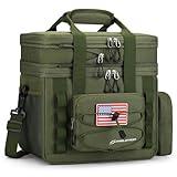 Maelstrom Tactical Lunch Box, 23 L Insulated Lunch Bag for Men, Expandable Double Deck Lunch Cooler Bag,Large Leakproof Soft Lunch Tote with Detachable MOLLE Bags, for Adult Women Work,Picnic