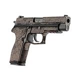 GunSkins Universal Pistol Skin Compatible with Airsoft AEG and BB Gun- Vinyl Wrap - Trim to Install - 100% Waterproof - Non-Reflective Matte Finish - GS BattleWorn Dark Earth