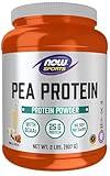 NOW Foods Sports Nutrition, Pea Protein 25 g With BCAAs, Easily Digested, Vanilla Toffee Powder, 2-Pound