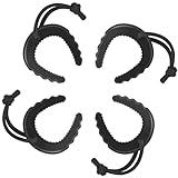 Crosize 4 Pack First Responder Door Stops, Door Jam for Law Enforcement, Police, Emergency Medical Services, Black Door Stoppers Wedge