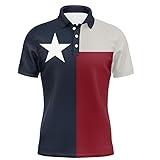 Texas Flag Polo Shirt 9, Mens Polo Shirts for Gift, Men's Texas Flag Polo Shirt, Popular Gift Idea, Customer Favorite for Patriotic Events, Holidays and Everyday, Short Sleeve Men's Shirt Multicolor