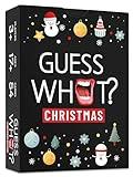 Christmas Card Game Guess What - Holiday Party Game for Adults, Secret Santa Gift Idea, Xmas Stocking Filler