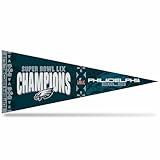 Rico Industries NFL Football Philadelphia Eagles 2025 Super Bowl Champs 12" x 30" Felt Wall Décor Pennant - Great for Home/Bed Room/Man Cave Décor