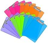 Clipboards, HERKKA 15 Pack Plastic Clipboards Low Profile Clip Standard A4 Letter Size, Office Supplies Classroom Supplies