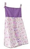 Purple Butterfly Diaper Stacker Organizer, Nursery Crib Diaper Hanging Bag for Baby Girl