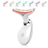 ELISHINE Light Based Multifunctional Facial Massager, 7 Color Portable Face Massager Tool for Skin Care, Glossy White