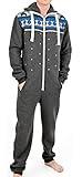 Juicy Trendz Adult Onesie Pajamas for Men - Fleece Hooded Novelty One Piece Pajamas Jumpsuit - Cozy Nightwear and Loungewear - Unisex Onesies Adults Sleepwear Suit