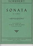 Schubert Sonata in A Minor "Arpeggione" Viola & Piano Katims International Music Company No. 552