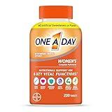 ONE A DAY Womens Complete Daily Multivitamin with Vitamin A, B , C, D, and E, Calcium and Magnesium, Immune Health Support, 200 Count