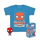 Funko Pocket POP! & Tee: Marvel-Holiday Spiderman - Spider-Man - Medium - (M) - Marvel Comics - T-Shirt - Clothes With Collectable Vinyl Minifigure - Gift Idea - Figure and Short Sleeve Top for Adults