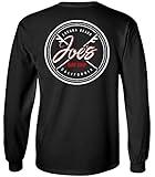 Joe's Surf Shop Men's Double Board Logo Long Sleeve Cotton Tee-XL-Black/c