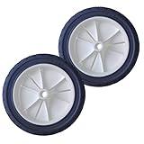 Zweipappel Pair of Wheels Universal Replacement for Lawn Mower and Carts, 7x1.50 Rubber Wheels Width:1.26-Inch/32mm
