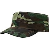 XYIYI Camo Unisex Cotton Basic Cadet Army Cap Everyday Military Style Hat