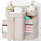Sweeby Diaper Organizer for Changing Table and Crib - Nursery Diaper Stacker Hanging Caddy for Baby Essentials