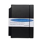 Engineering Computation Notepad, Great for Drawings and Calculations, 6" x 8", Book Bound, 5 x 5 Graph Rule on Back, Blue Tint Low Glare Paper, 85 Sheets