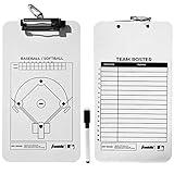 Franklin Sports MLB Baseball + Softball Clipboard - Coaches Dry Erase Whiteboard + Marker - Coaching Clipboard for Lineup + Roster - Baseball + Softball Dry Erase Coaching Clipboard
