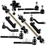 SCITOO 11pcs Suspension Kit 1 Idler Arm 1 Bracket Assembly 1 Pitman Arm 2 Outer 2 Inner Tie Rod End 2 Tie Rod End Adjusting Sleeve 2 Stabilizer Bar fit for 1993 94 95 96 97 98 1999 for GMC Yukon 4WD